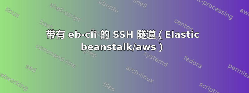 带有 eb-cli 的 SSH 隧道（Elastic beanstalk/aws）