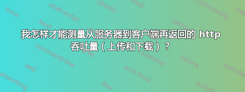 我怎样才能测量从服务器到客户端再返回的 http 吞吐量（上传和下载）？