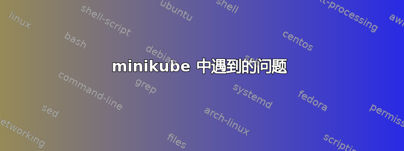 minikube 中遇到的问题