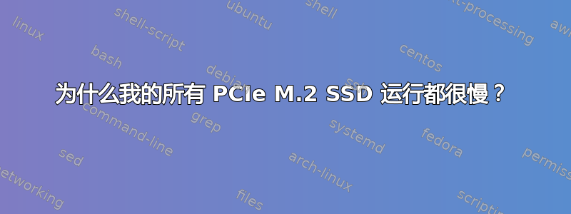 为什么我的所有 PCIe M.2 SSD 运行都很慢？