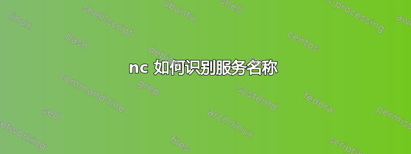 nc 如何识别服务名称