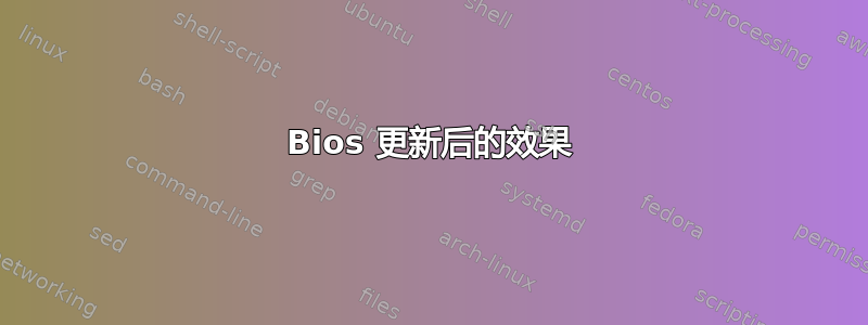 Bios 更新后的效果