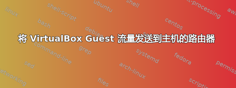 将 VirtualBox Guest 流量发送到主机的路由器