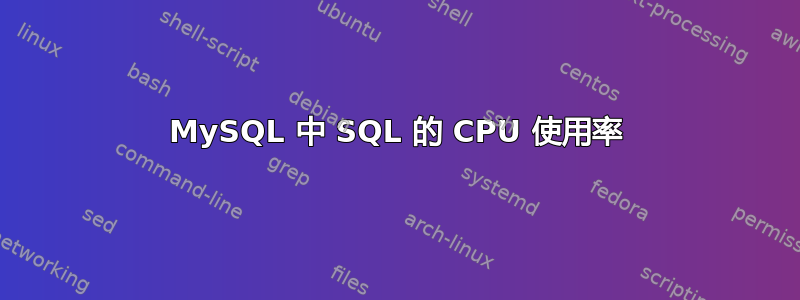 MySQL 中 SQL 的 CPU 使用率