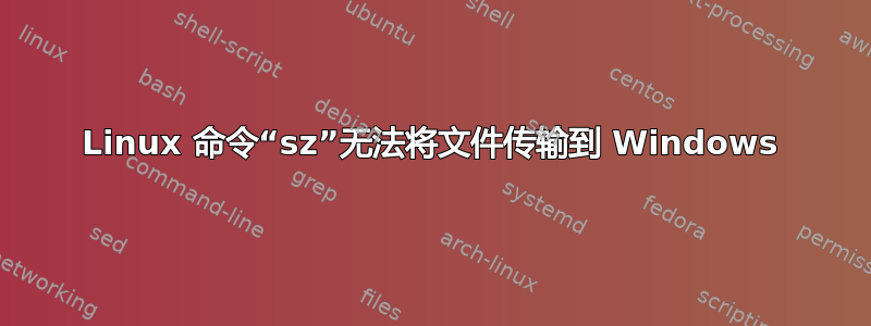 Linux 命令“sz”无法将文件传输到 Windows