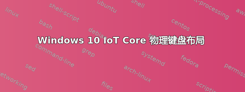 Windows 10 IoT Core 物理键盘布局