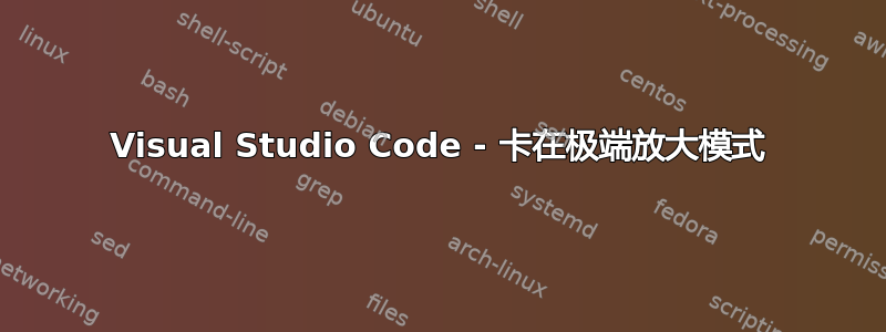 Visual Studio Code - 卡在极端放大模式