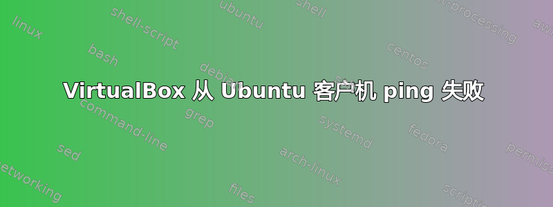 VirtualBox 从 Ubuntu 客户机 ping 失败