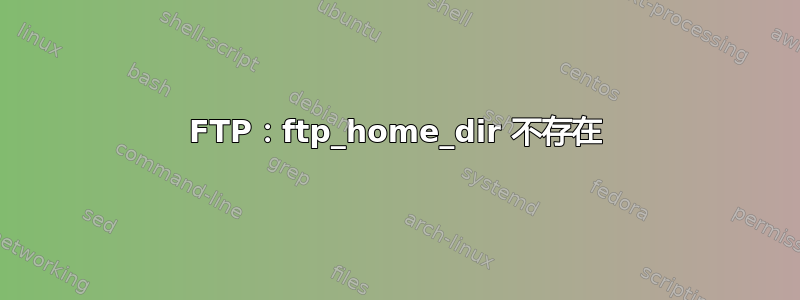 FTP：ftp_home_dir 不存在