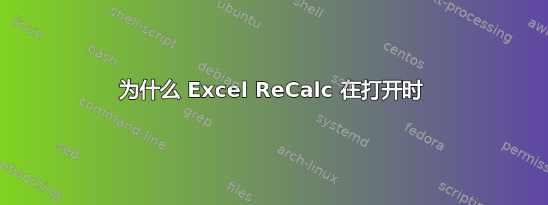 为什么 Excel ReCalc 在打开时