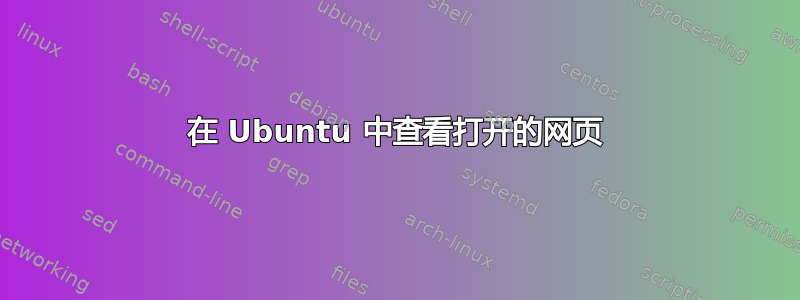 在 Ubuntu 中查看打开的网页