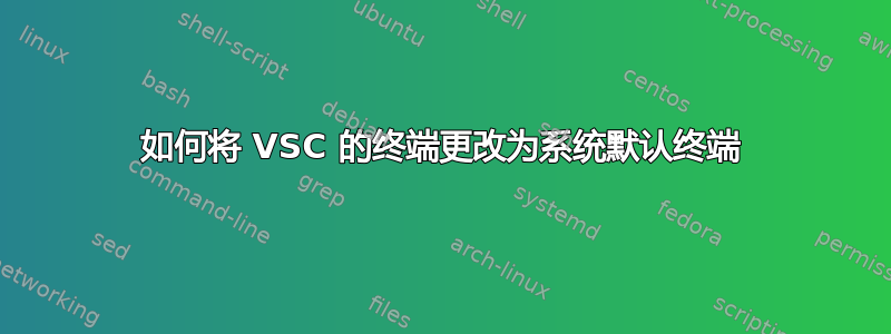 如何将 VSC 的终端更改为系统默认终端