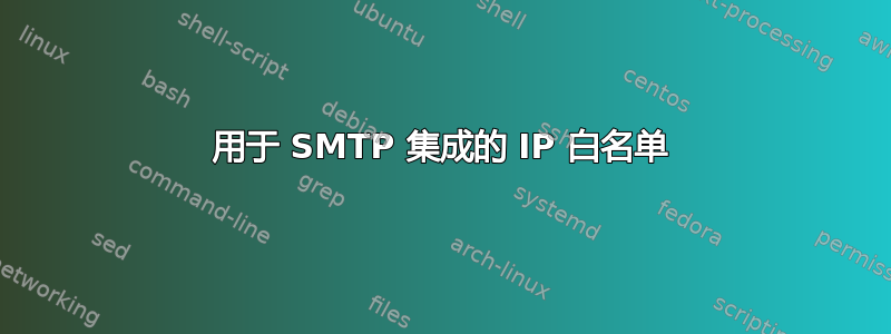 用于 SMTP 集成的 IP 白名单