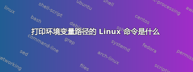 打印环境变量路径的 Linux 命令是什么