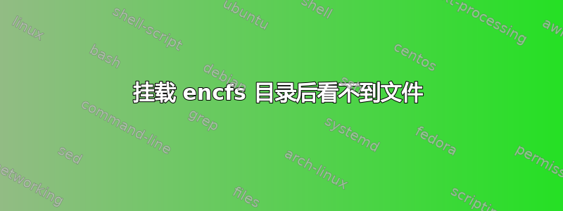 挂载 encfs 目录后看不到文件