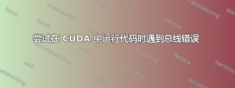 尝试在 CUDA 中运行代码时遇到总线错误