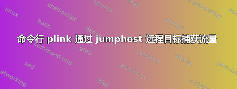 命令行 plink 通过 jumphost 远程目标捕获流量