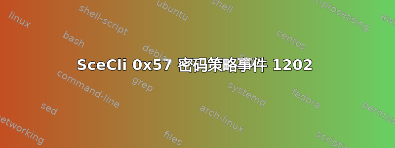 SceCli 0x57 密码策略事件 1202