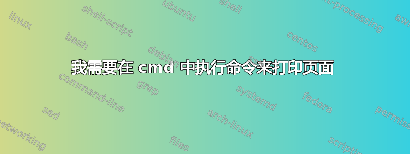 我需要在 cmd 中执行命令来打印页面