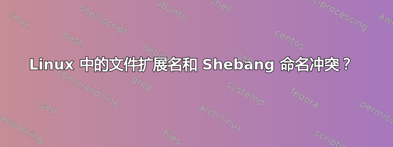 Linux 中的文件扩展名和 Shebang 命名冲突？ 