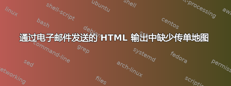 通过电子邮件发送的 HTML 输出中缺少传单地图