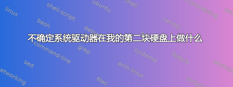 不确定系统驱动器在我的第二块硬盘上做什么