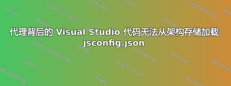 代理背后的 Visual Studio 代码无法从架构存储加载 jsconfig.json