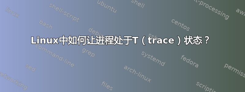 Linux中如何让进程处于T（trace）状态？