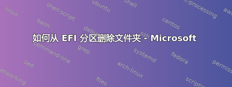 如何从 EFI 分区删除文件夹 - Microsoft