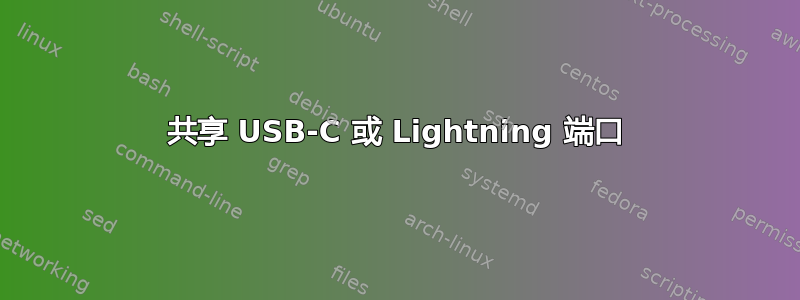 共享 USB-C 或 Lightning 端口