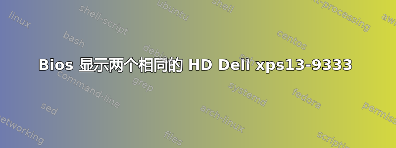 Bios 显示两个相同的 HD Dell xps13-9333