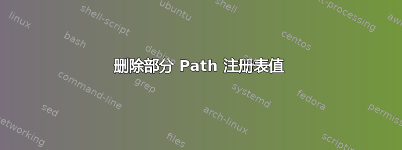 删除部分 Path 注册表值