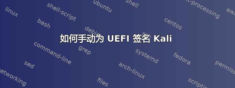 如何手动为 UEFI 签名 Kali