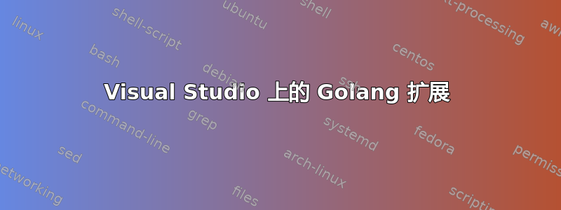 Visual Studio 上的 Golang 扩展