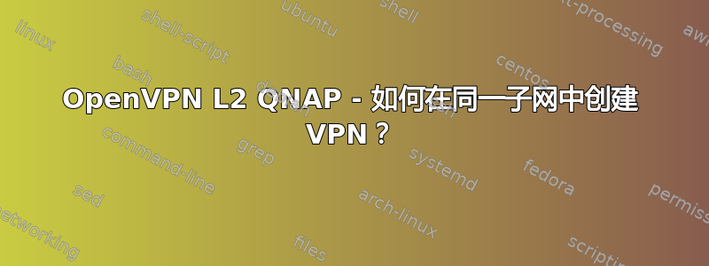 OpenVPN L2 QNAP - 如何在同一子网中创建 VPN？