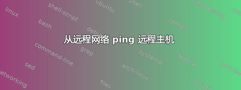 从远程网络 ping 远程主机