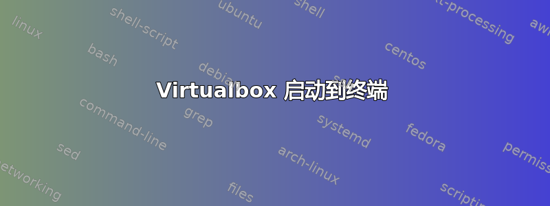 Virtualbox 启动到终端