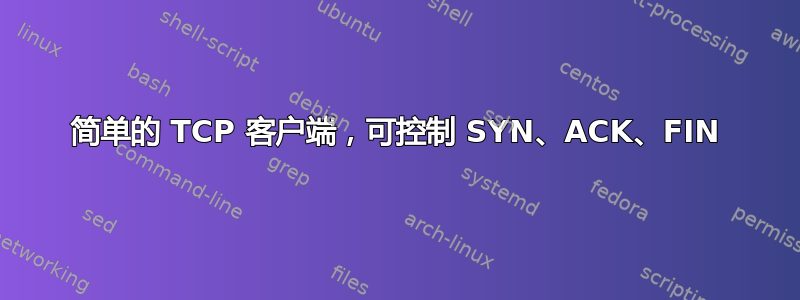 简单的 TCP 客户端，可控制 SYN、ACK、FIN