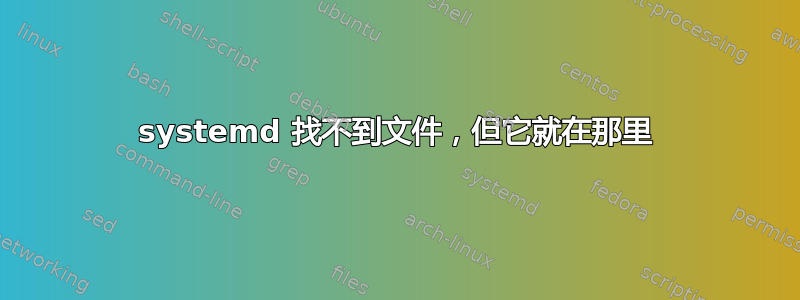 systemd 找不到文件，但它就在那里