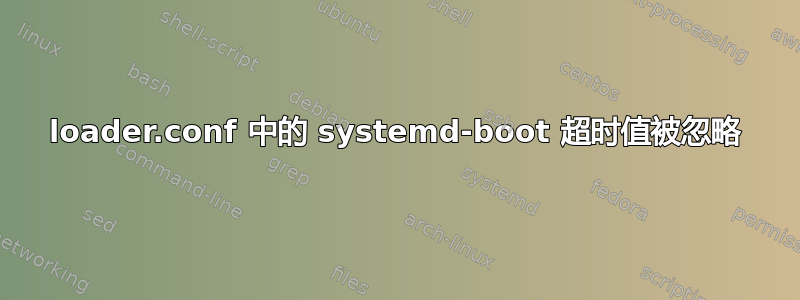 loader.conf 中的 systemd-boot 超时值被忽略