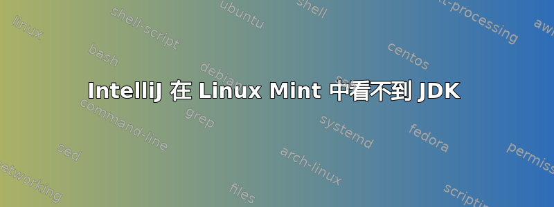 IntelliJ 在 Linux Mint 中看不到 JDK