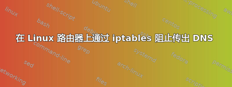 在 Linux 路由器上通过 iptables 阻止传出 DNS