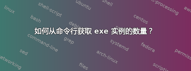 如何从命令行获取 exe 实例的数量？