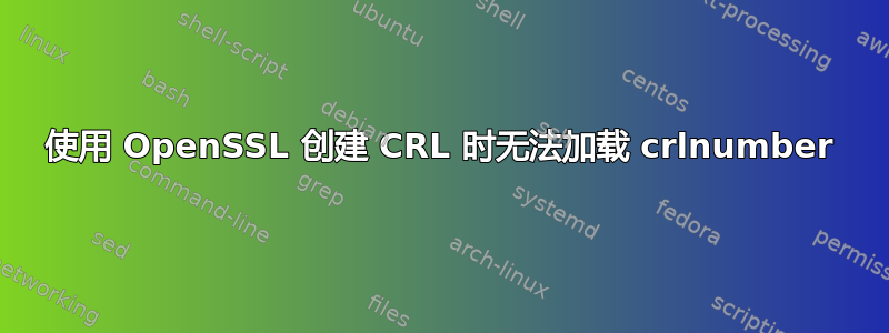 使用 OpenSSL 创建 CRL 时无法加载 crlnumber