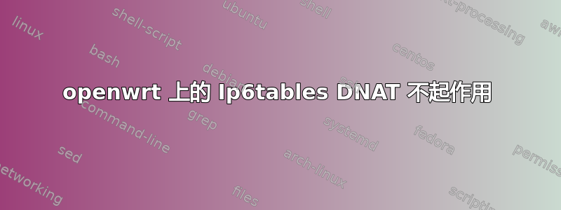 openwrt 上的 Ip6tables DNAT 不起作用