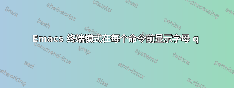 Emacs 终端模式在每个命令前显示字母 q