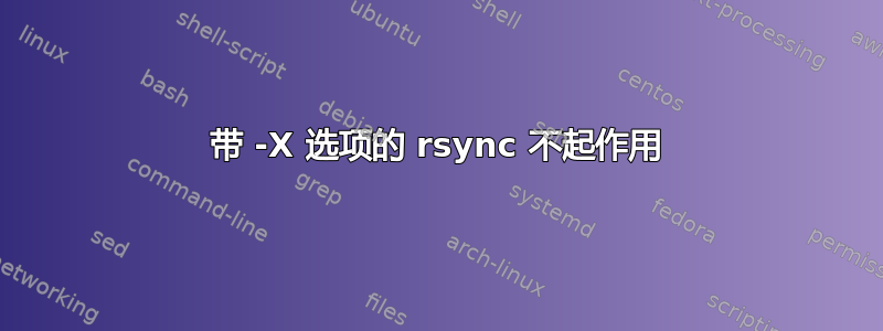 带 -X 选项的 rsync 不起作用