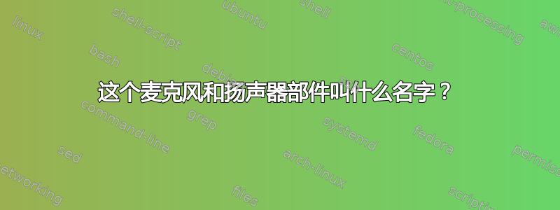 这个麦克风和扬声器部件叫什么名字？