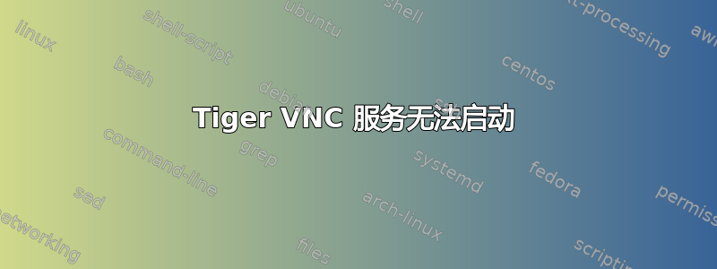 Tiger VNC 服务无法启动