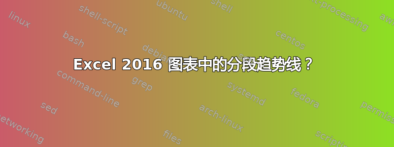 Excel 2016 图表中的分段趋势线？